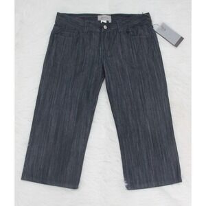 Tex by Max Azria Capri Crop Jeans Womens Dark Gray Blue Vintage Wash 29 Y2K 1122